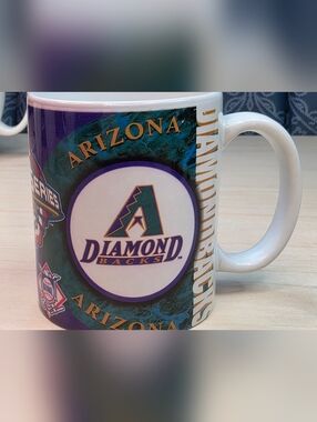 2001 World Series Mug Arizona Diamondbacks vs NY Yankees MLB Vintage